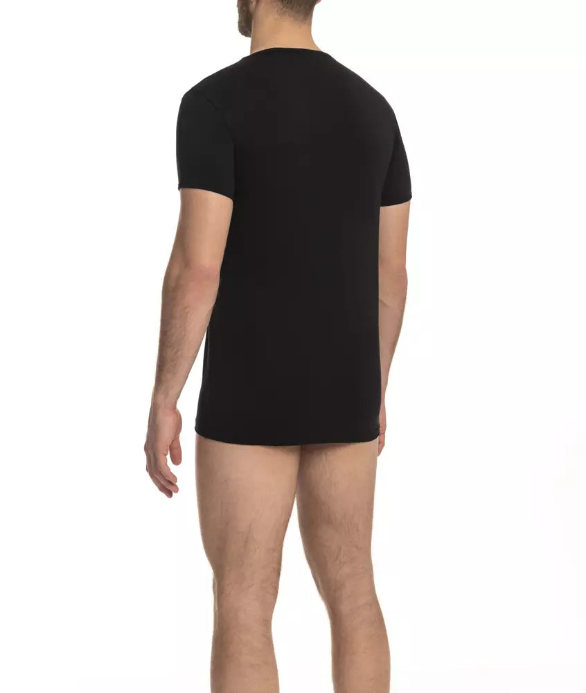 Cavalli Class Black Cotton T-Shirt