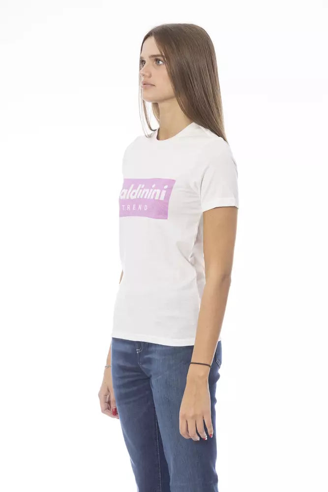 Baldinini Trend White Cotton T-Shirt