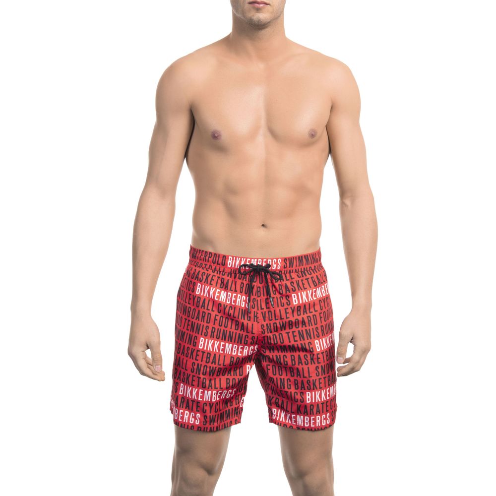 Bikkembergs Red Polyester Swimwear