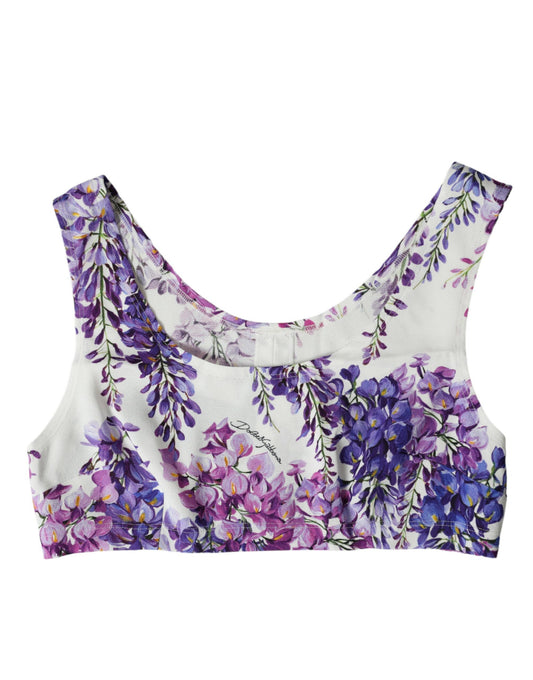 Multicolor Floral Sleeveless Cropped Top