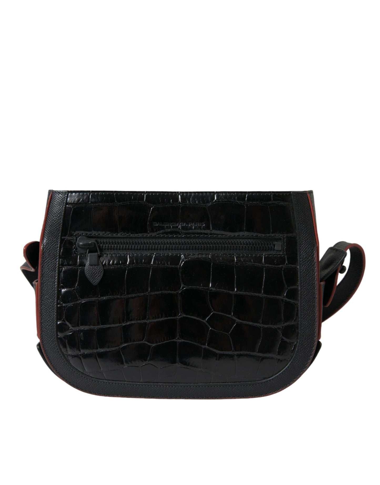 Black Exotic Leather Shoulder Crossbody Camera Bag
