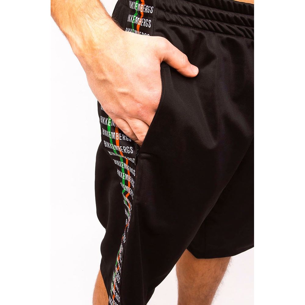Bikkembergs Black Polyester Short