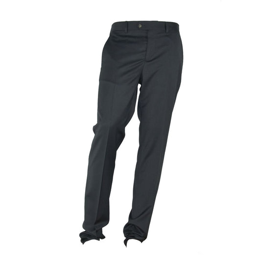 Made in Italy Gray Polyester Men Trouser