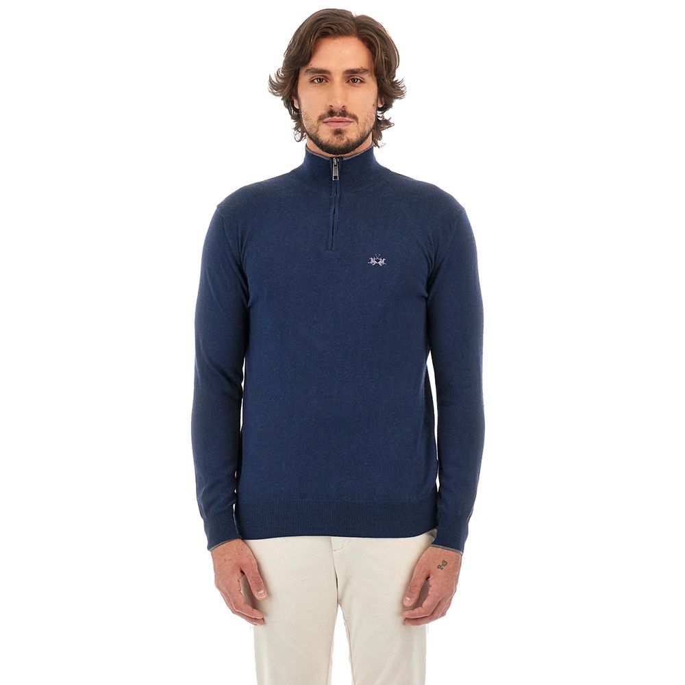 La Martina Blue Marabou Sweater
