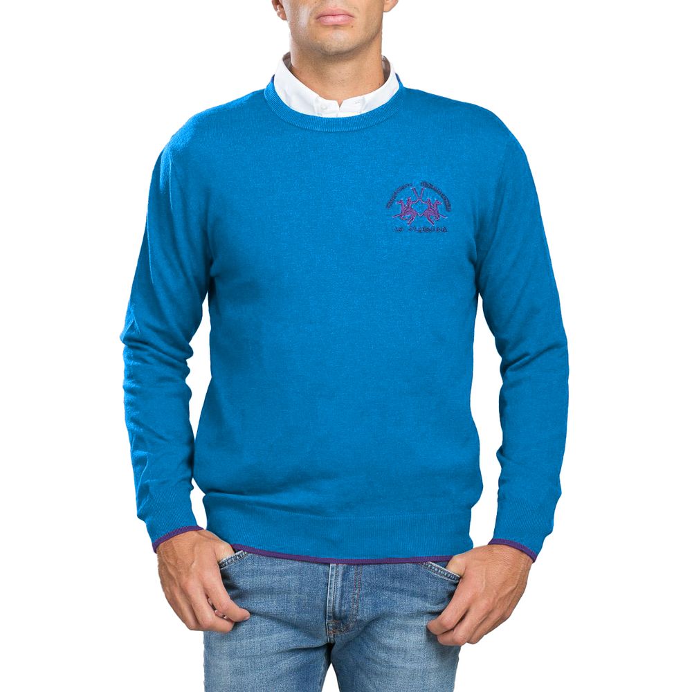 La Martina Blue Marabou Sweater