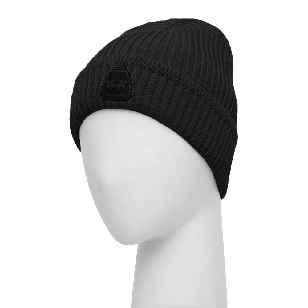 La Martina Black Polyester Caps Baseball Hat