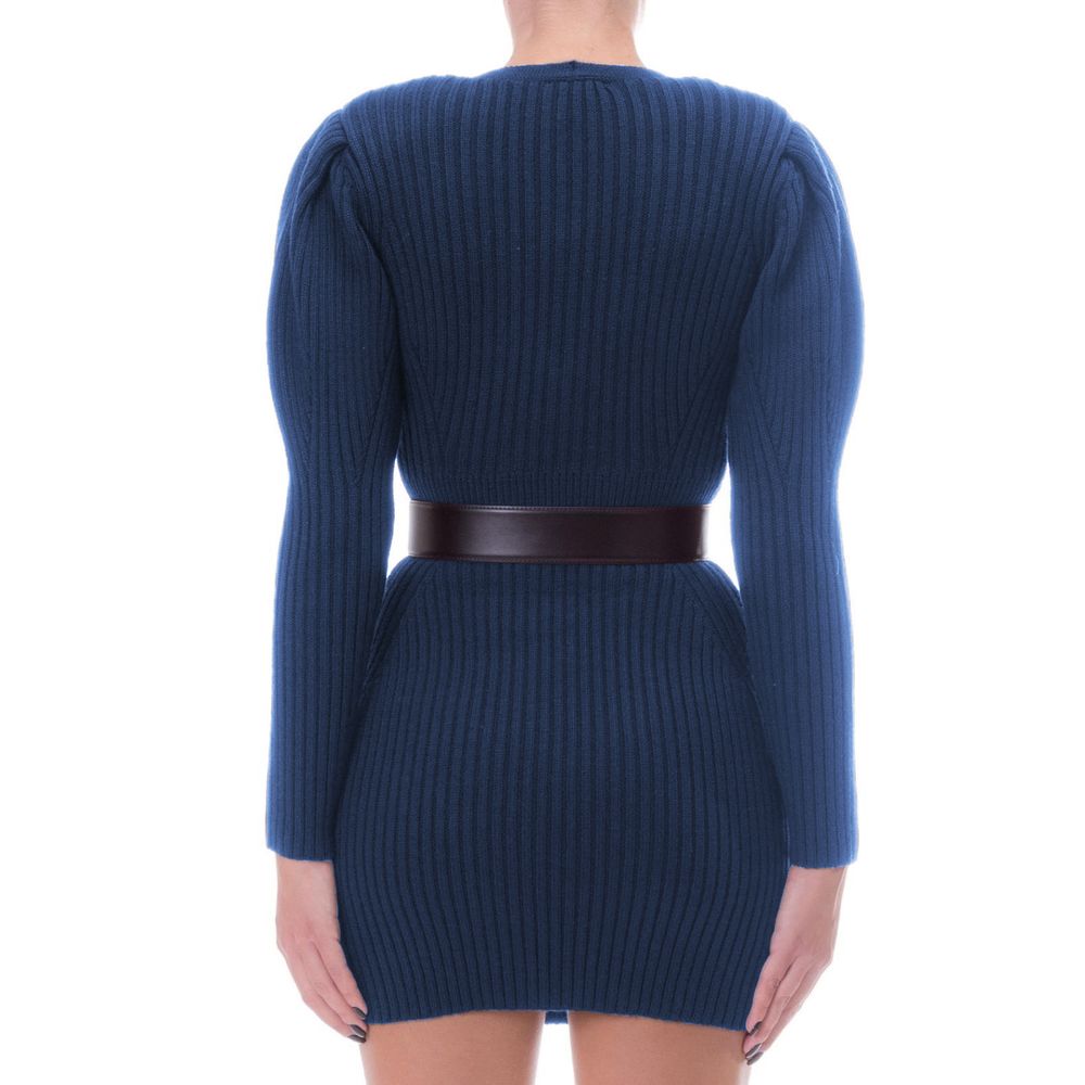 Elisabetta Franchi Blue Wool Dress