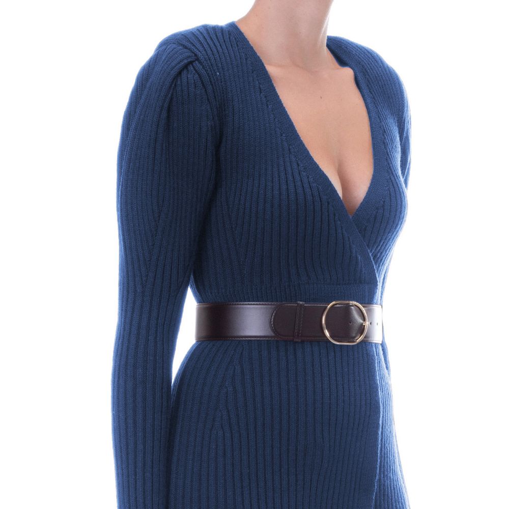 Elisabetta Franchi Blue Wool Dress