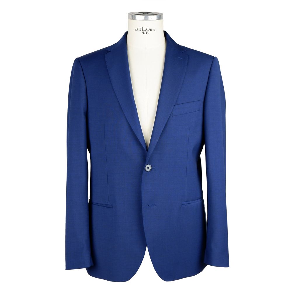 Emilio Romanelli Blue Wool Two-Piece Suit