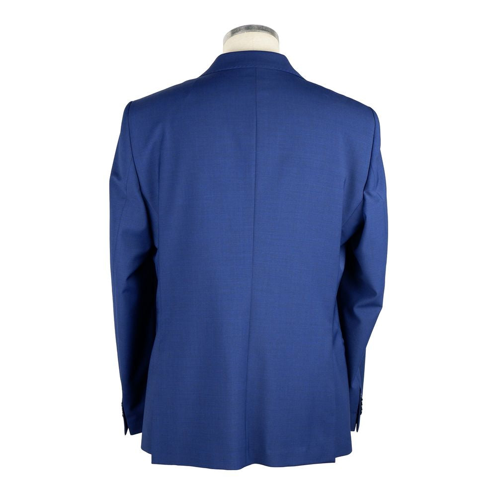 Emilio Romanelli Blue Wool Two-Piece Suit