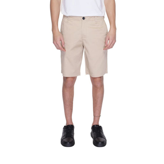 Beige Cotton Bermuda