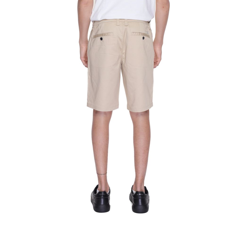 Beige Cotton Bermuda