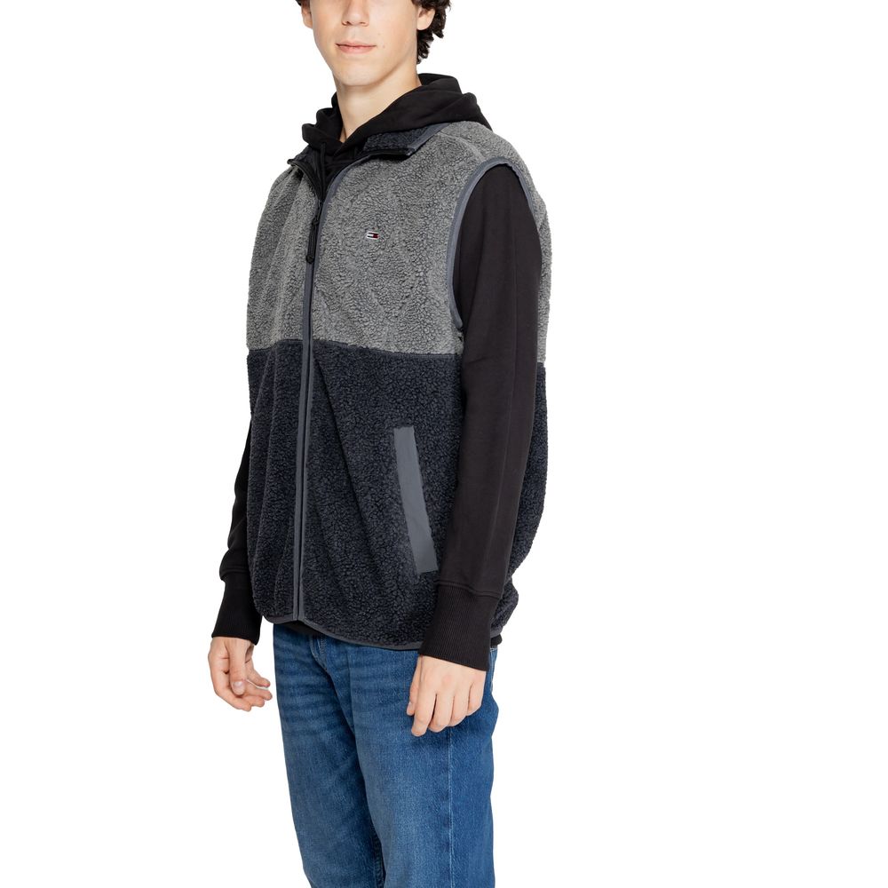 Tommy Hilfiger Jeans Black Recycled Polyester Sleveless Jacket