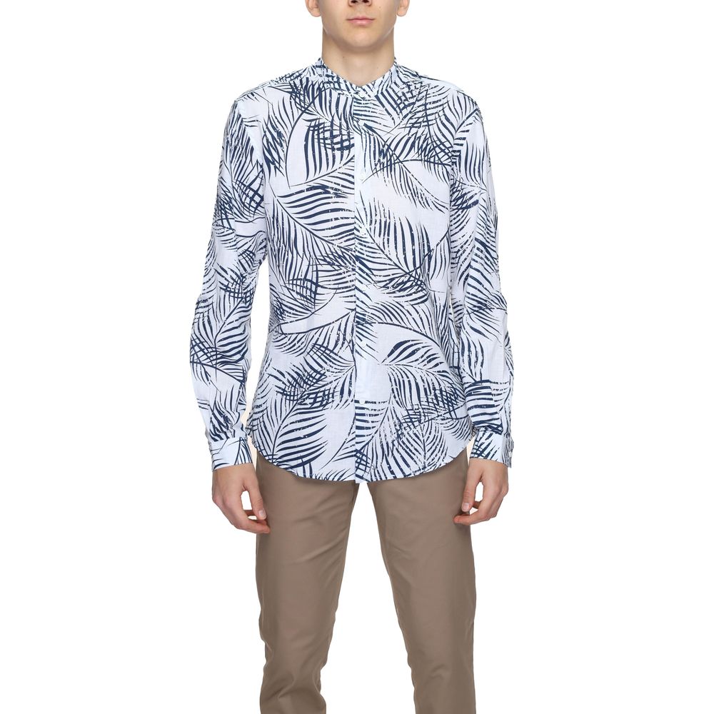 Antony Morato Blue Cotton Pattern Shirt