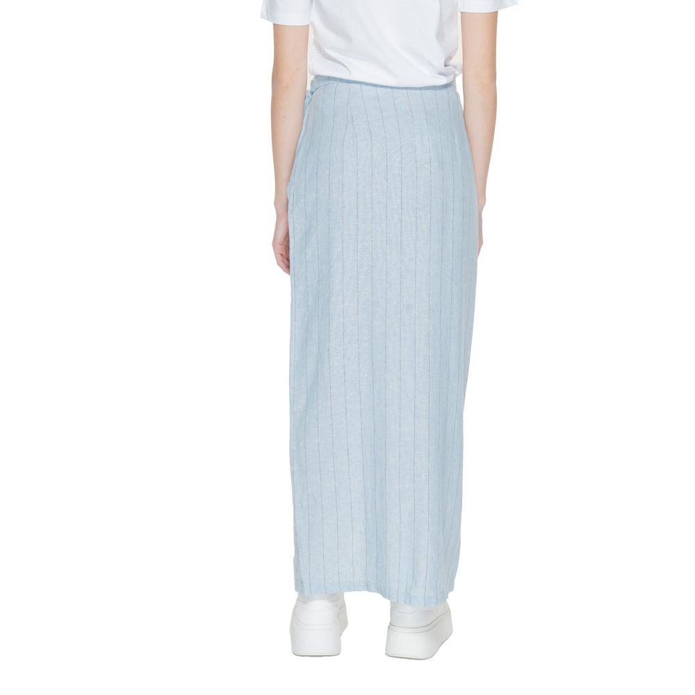 Vero Moda Blue Linen Long Skirt