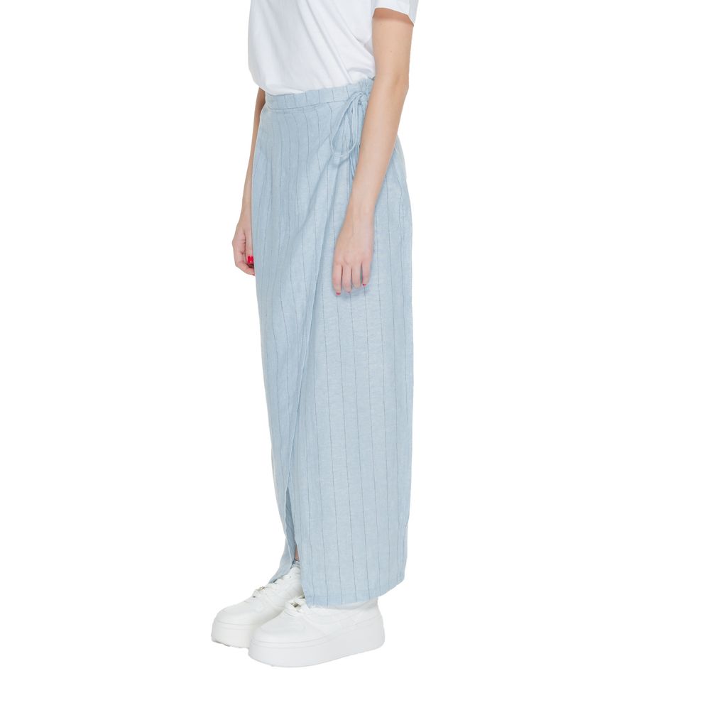 Vero Moda Blue Linen Long Skirt