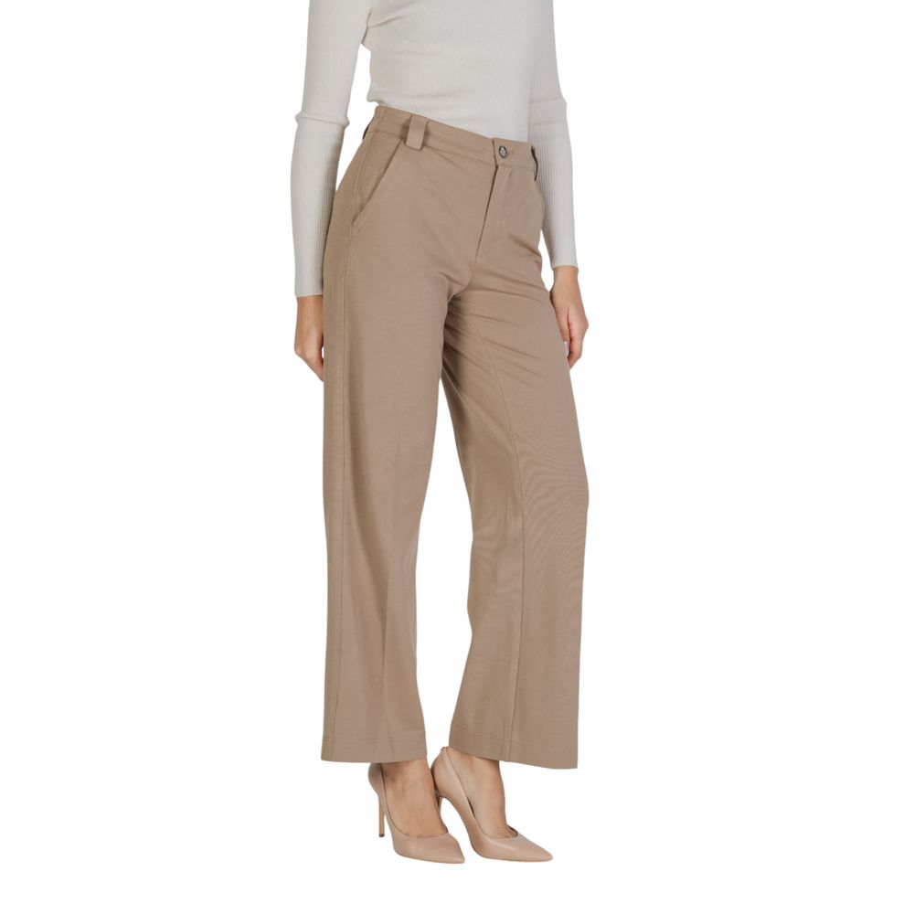 Street One Beige Viscose Dress Pants