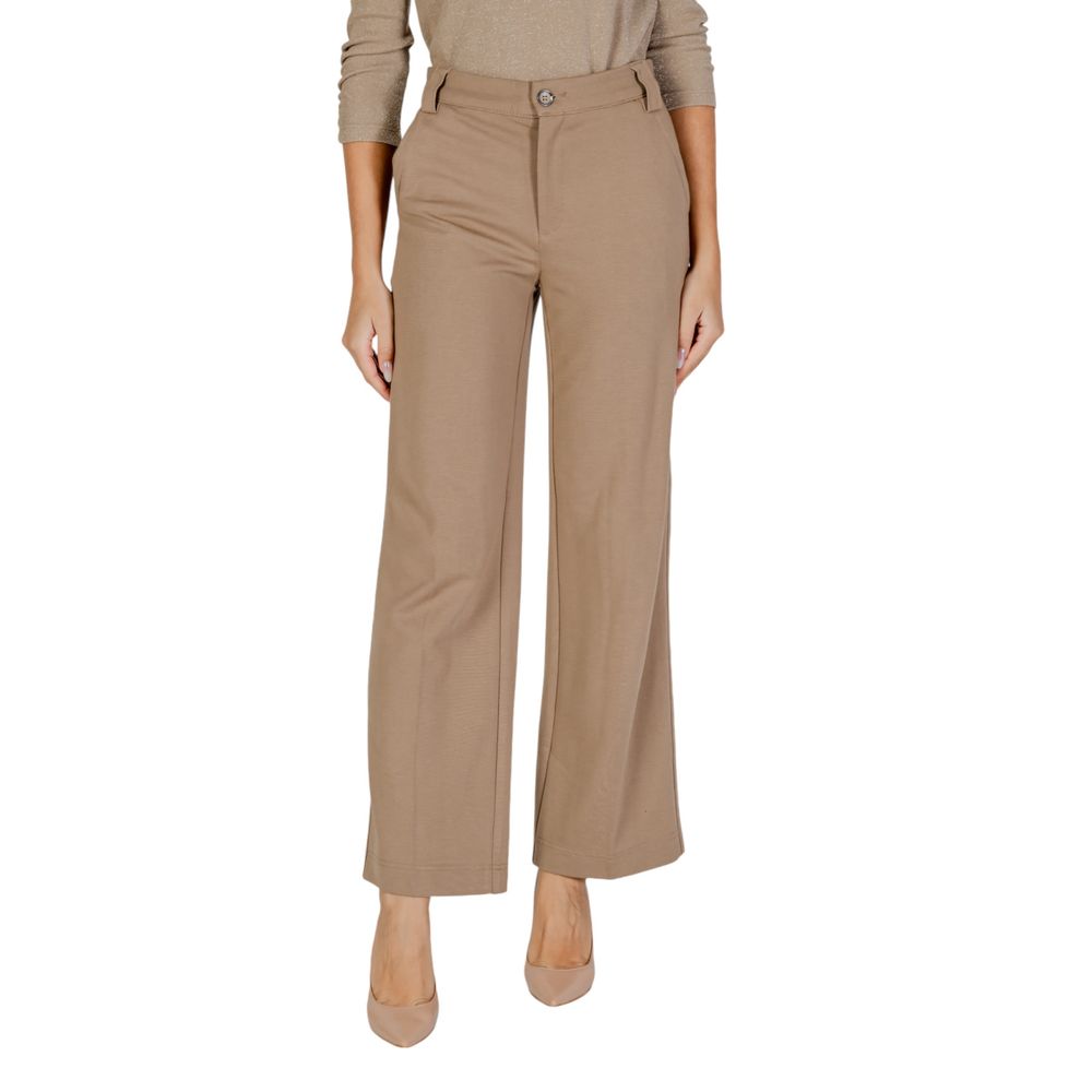 Street One Beige Viscose Dress Pants