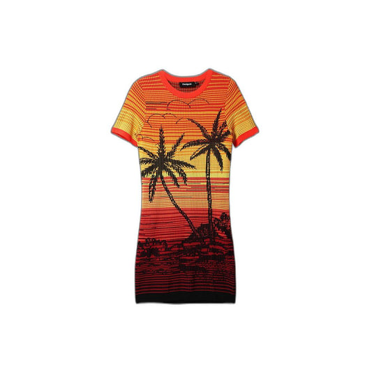 Desigual Multicolor Viscose Midi Dress