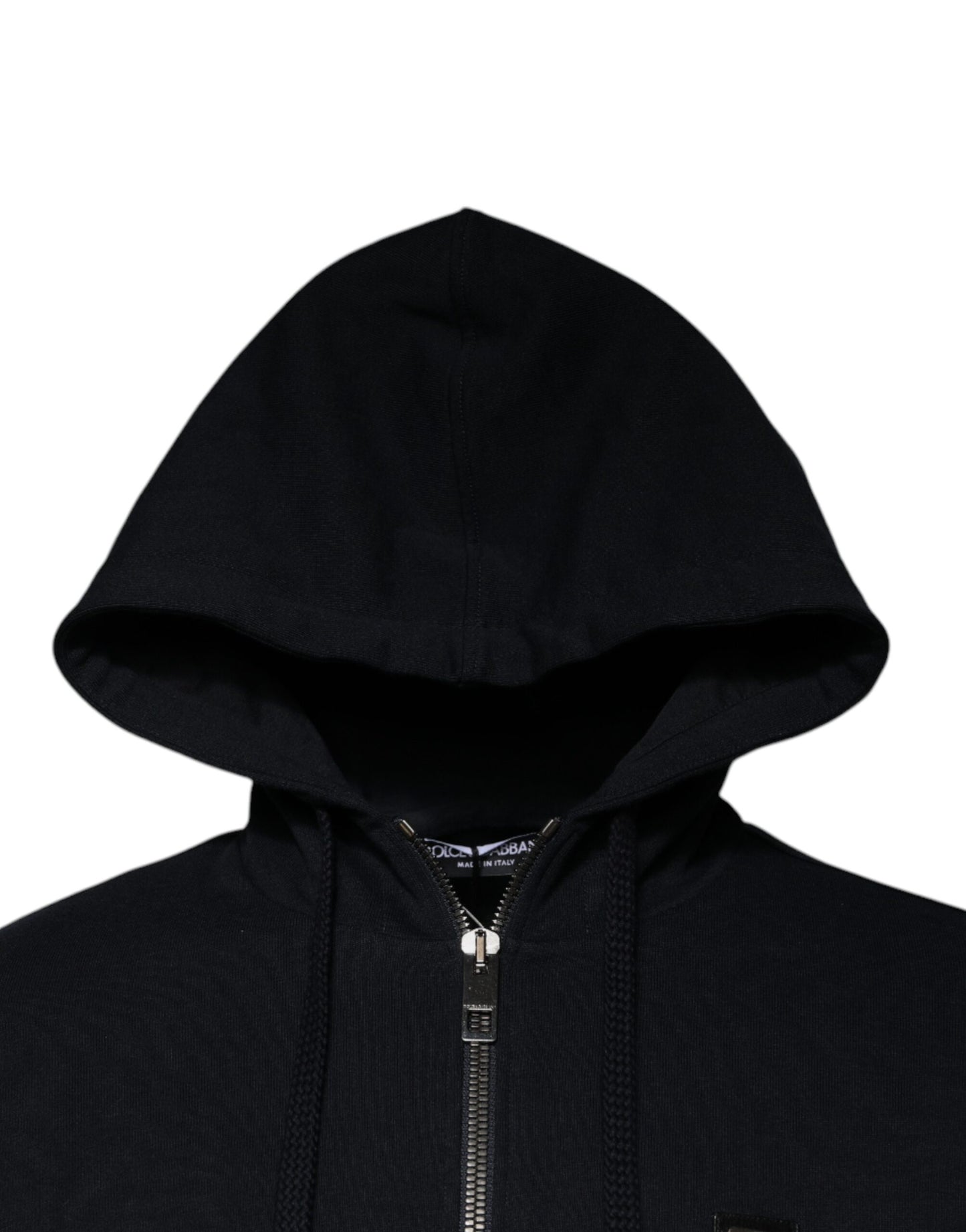 Dolce & Gabbana Blue Logo Full Zip Hooded Sweatshirt Sweater