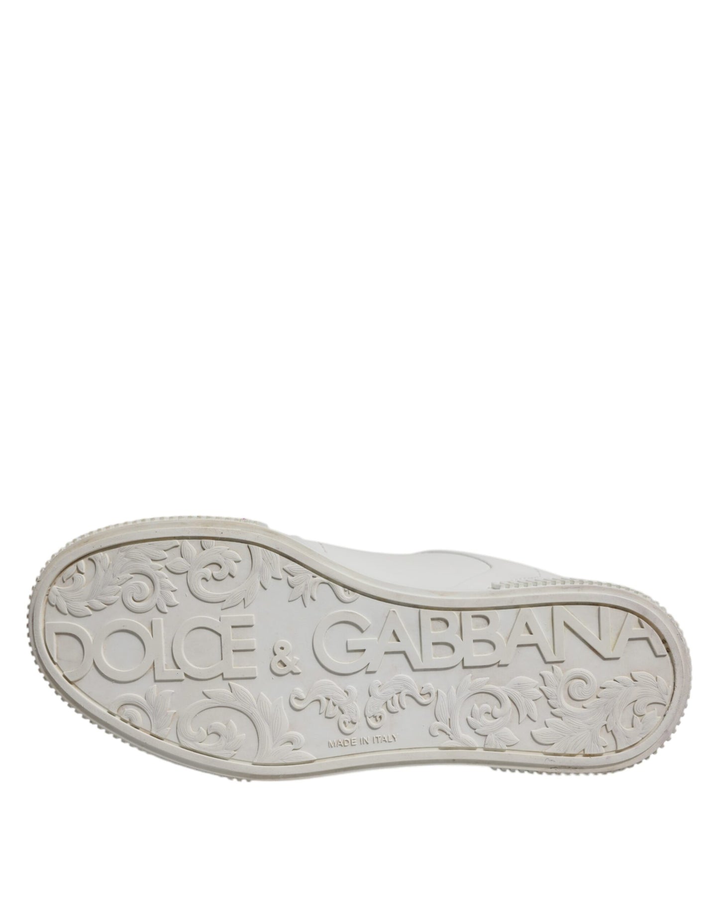 Dolce & Gabbana White Miami Leather Low Top Sneakers Shoes