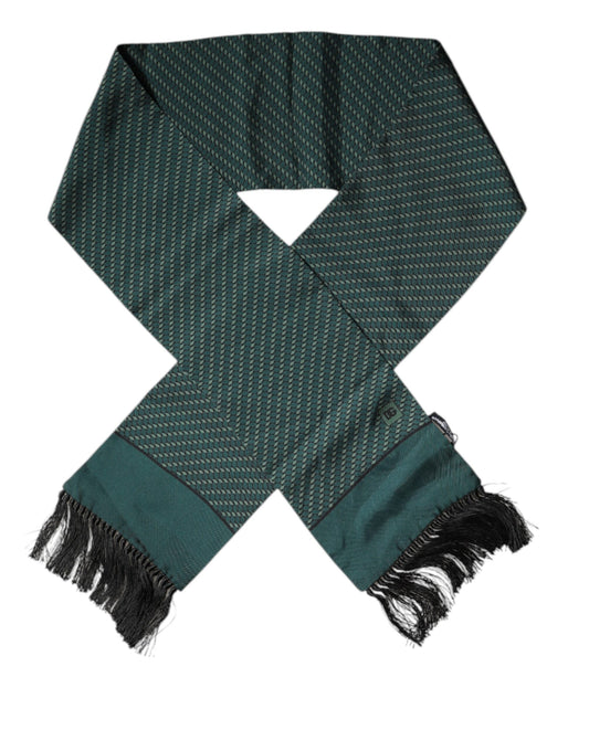 Dark Green Fantasy Fringes Neck Wrap Scarf