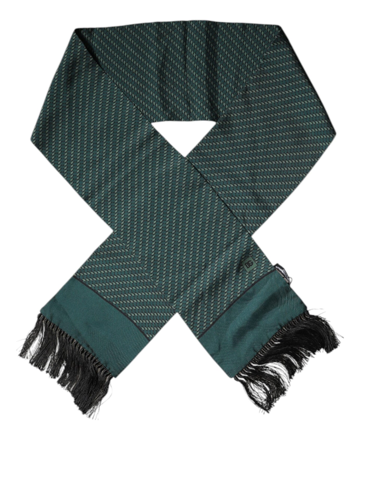 Dark Green Fantasy Fringes Neck Wrap Scarf