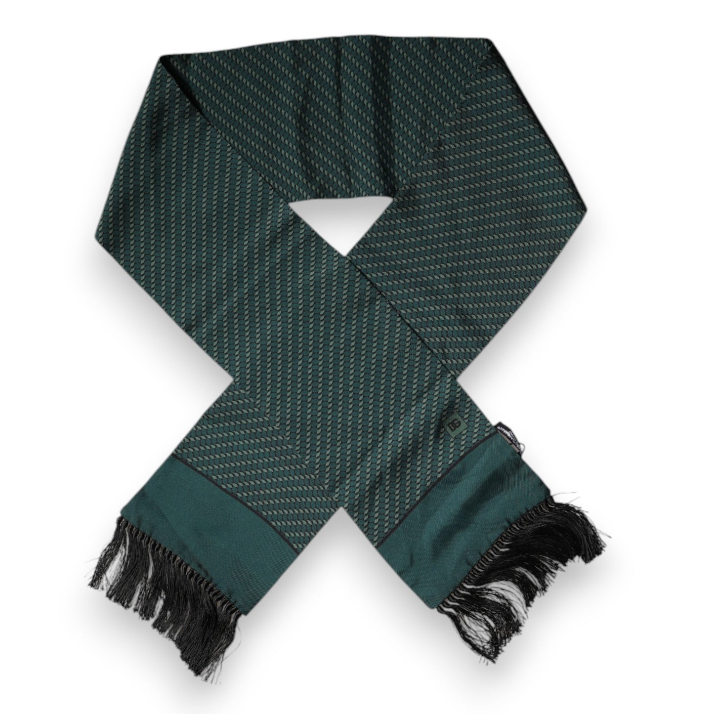 Dark Green Fantasy Fringes Neck Wrap Scarf