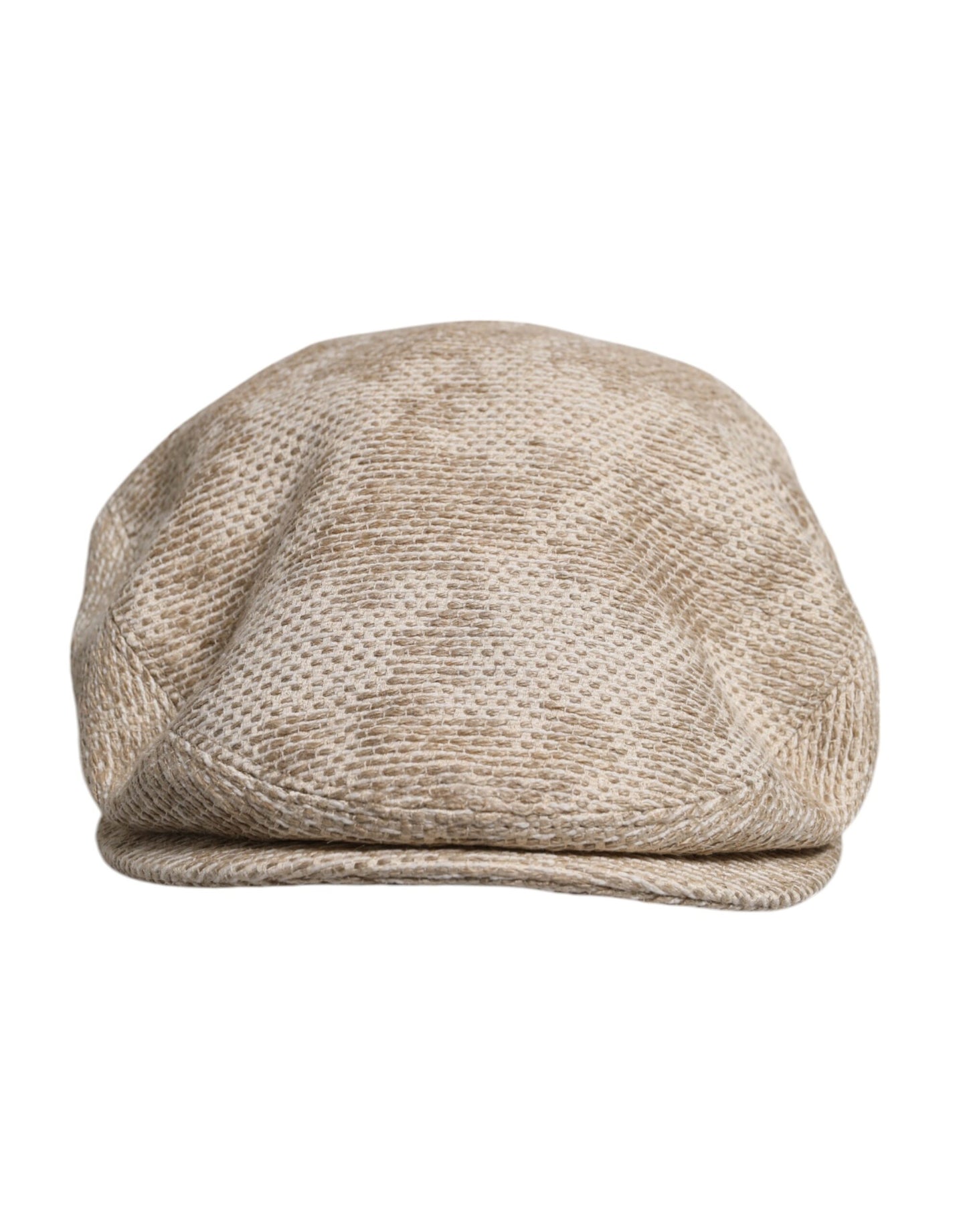Beige Floral Linen Newsboy Hat