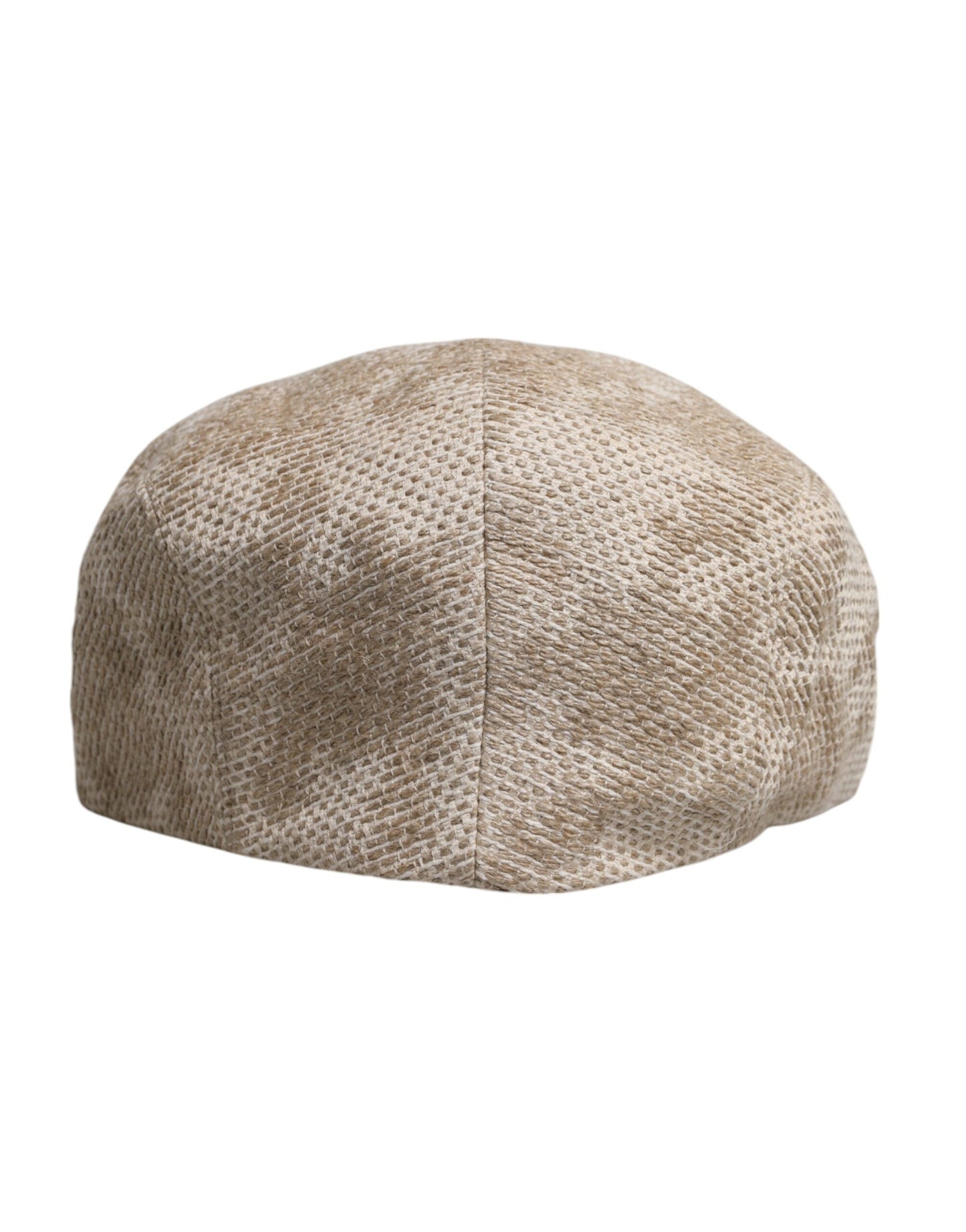 Beige Floral Linen Newsboy Hat
