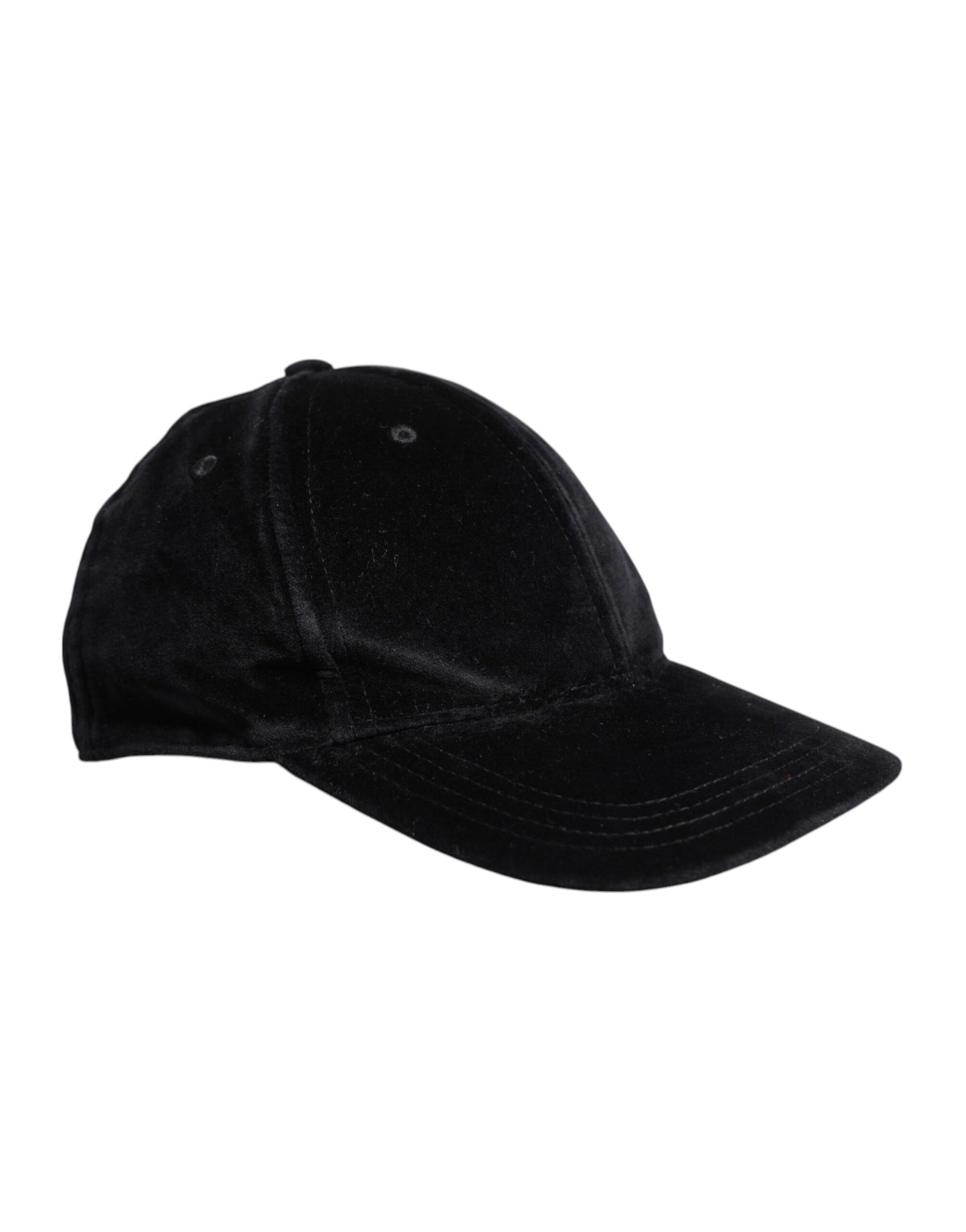Black Cotton 6 Panels Baseball Cap
