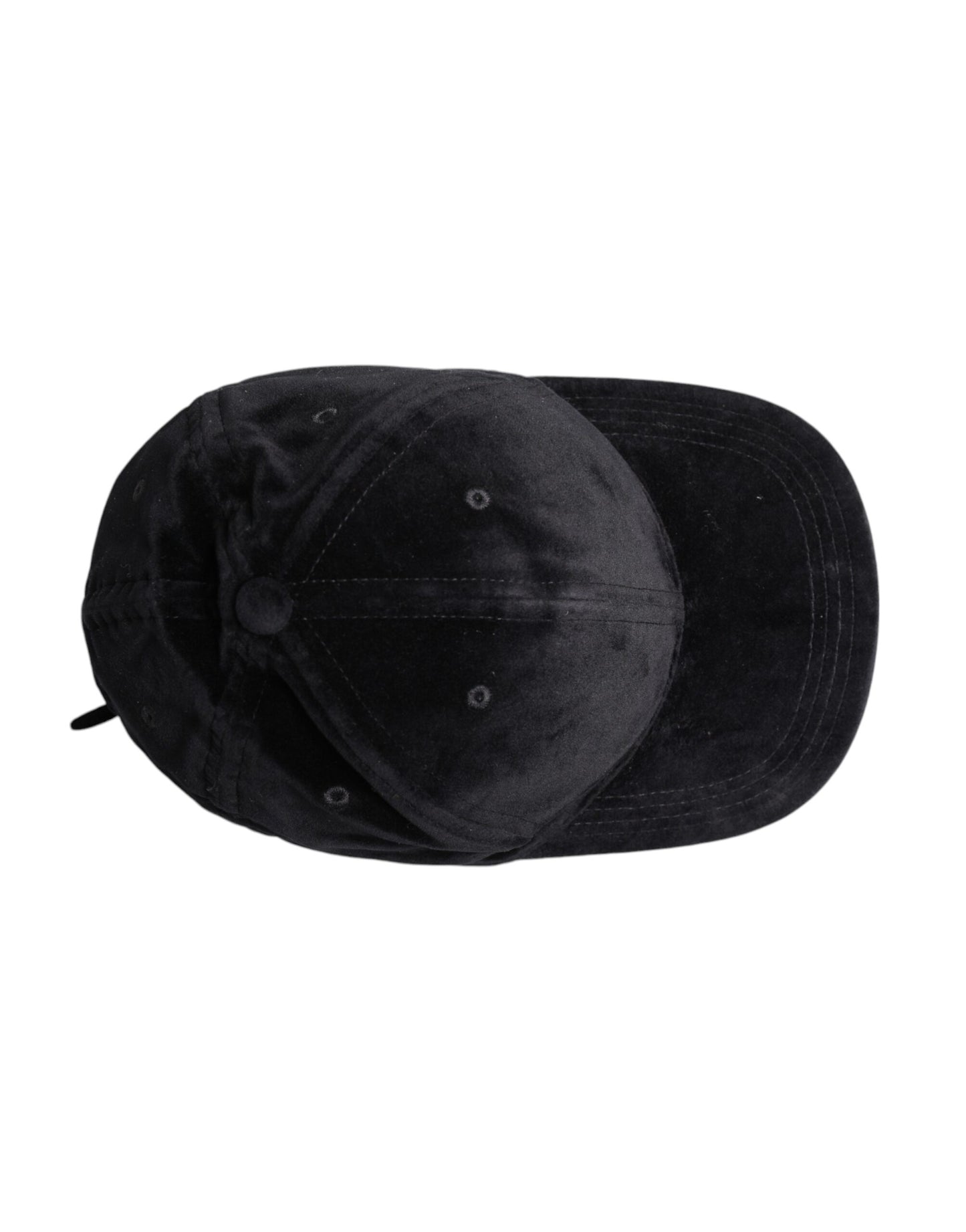 Black Cotton 6 Panels Baseball Cap