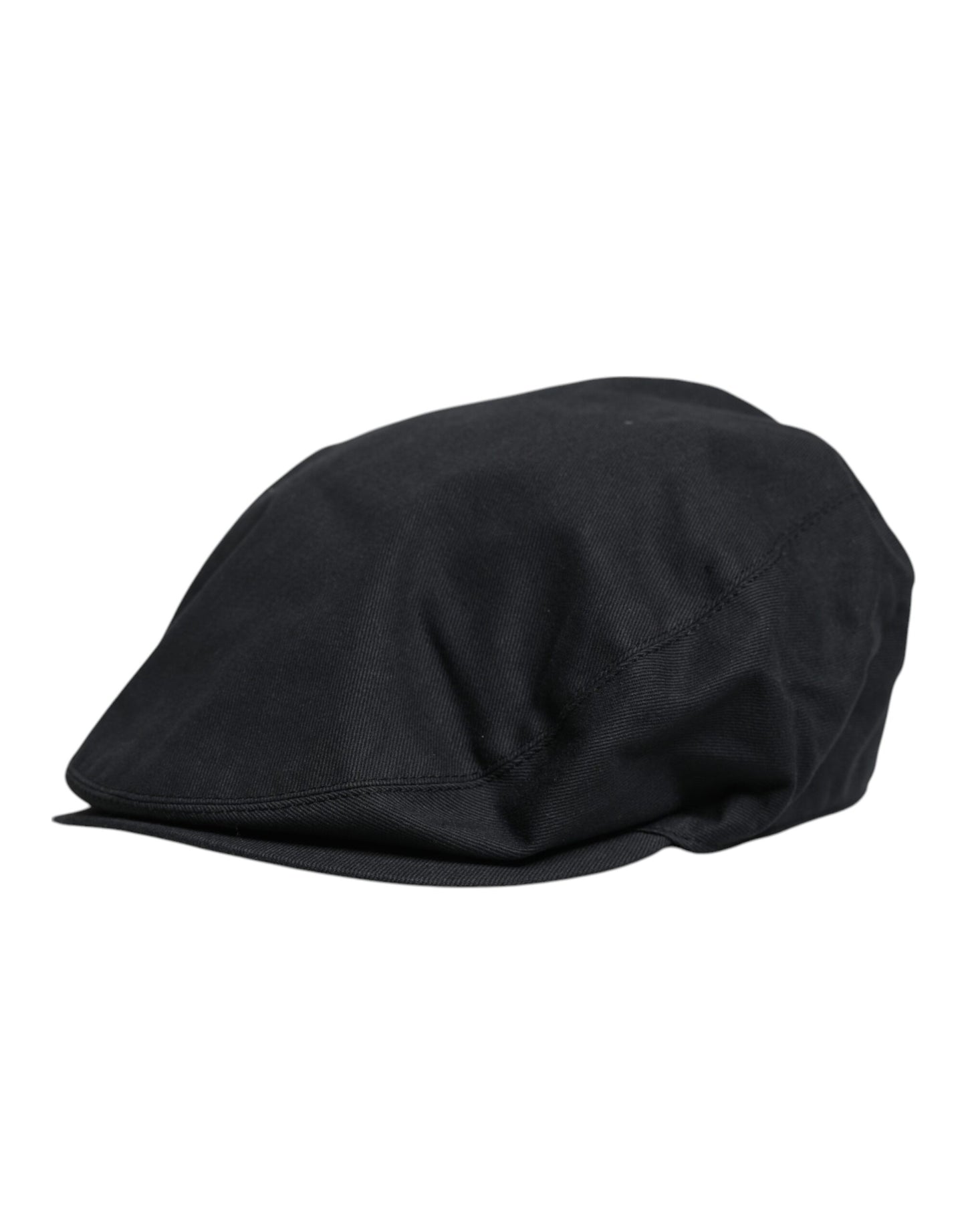 Black Cotton Newsboy Capello Cabbie Hat
