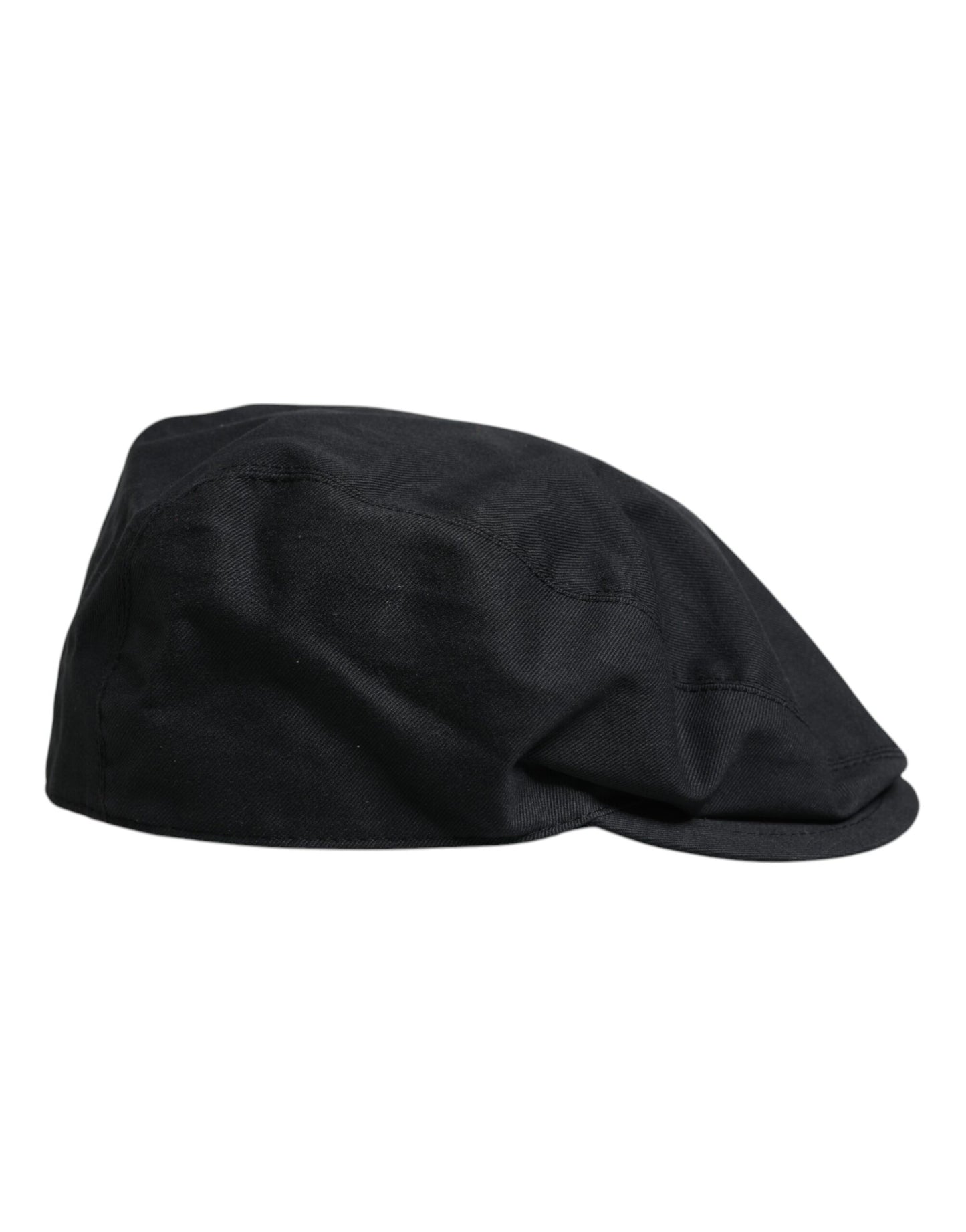 Black Cotton Newsboy Capello Cabbie Hat