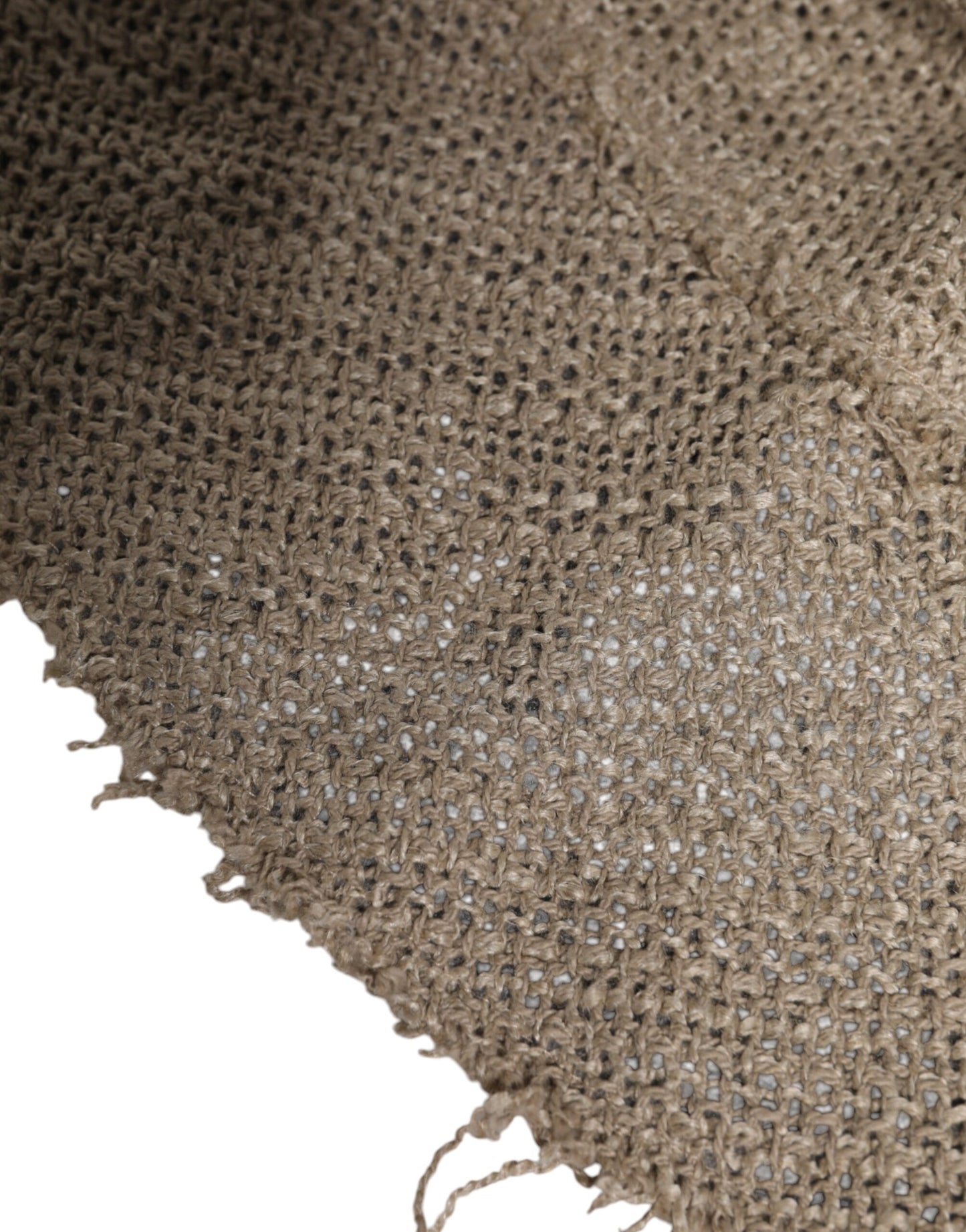 Beige Linen Wide Brim Bucket Hat