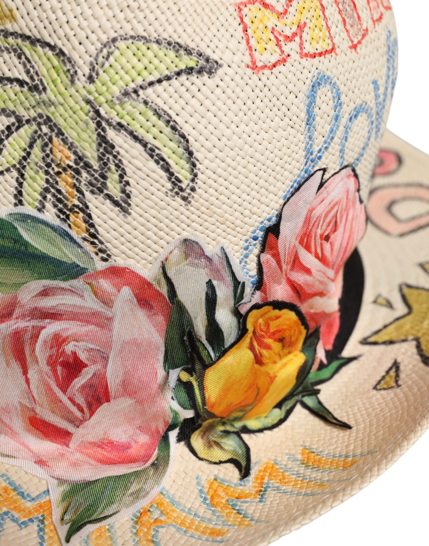 Multicolor Floral Women Fedora Wide Brim Hat