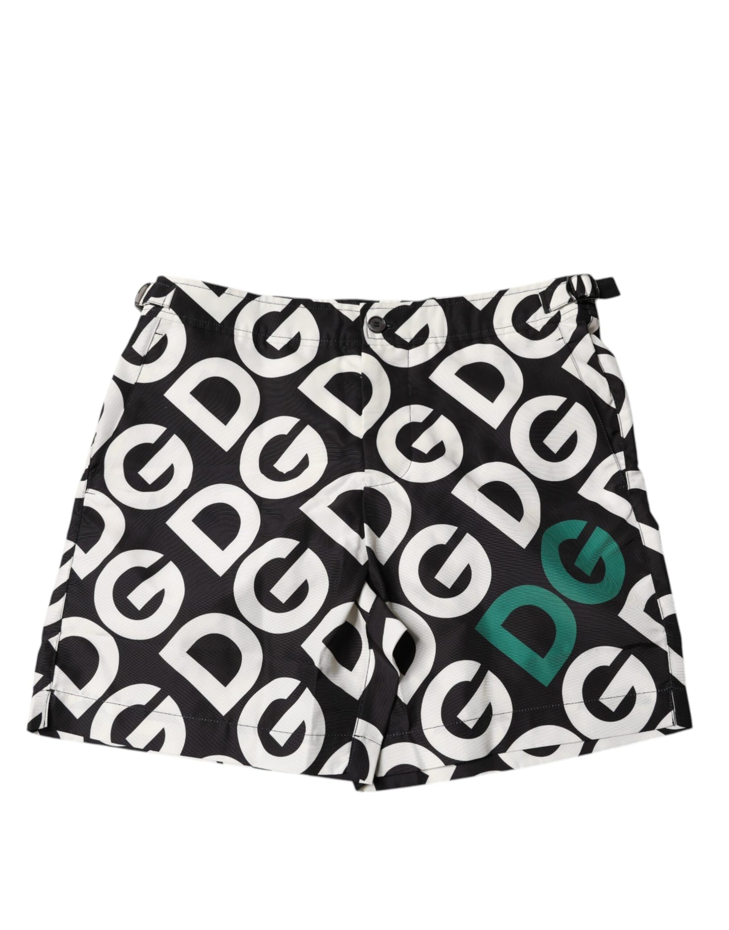 Dolce & Gabbana Black White Logo Beachwear Shorts Swimwear