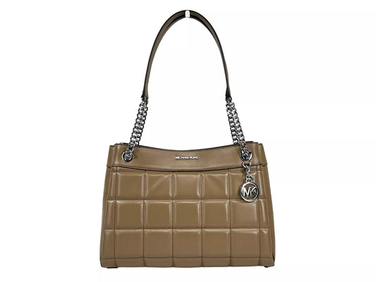 Susan Medium Chain Shoulder Tote Bag Driftwood