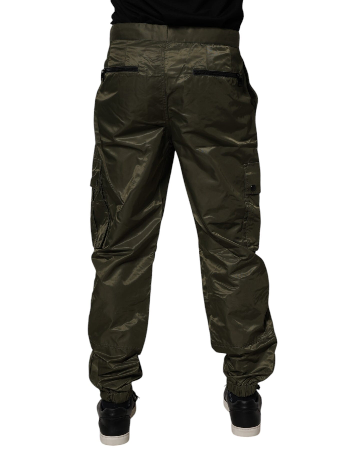 Dolce & Gabbana Dark Green Nylon Cargo Pants