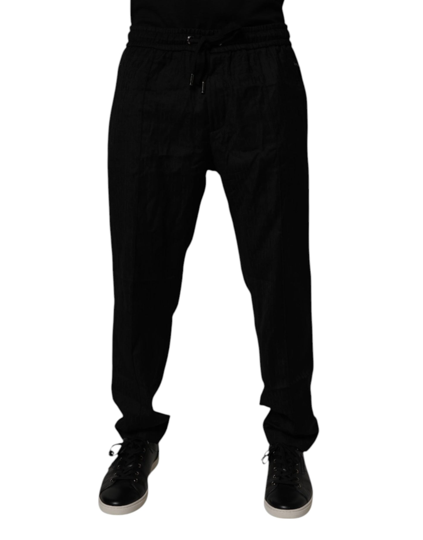 Dolce & Gabbana Black Wool Jogger Sweatpants Pants