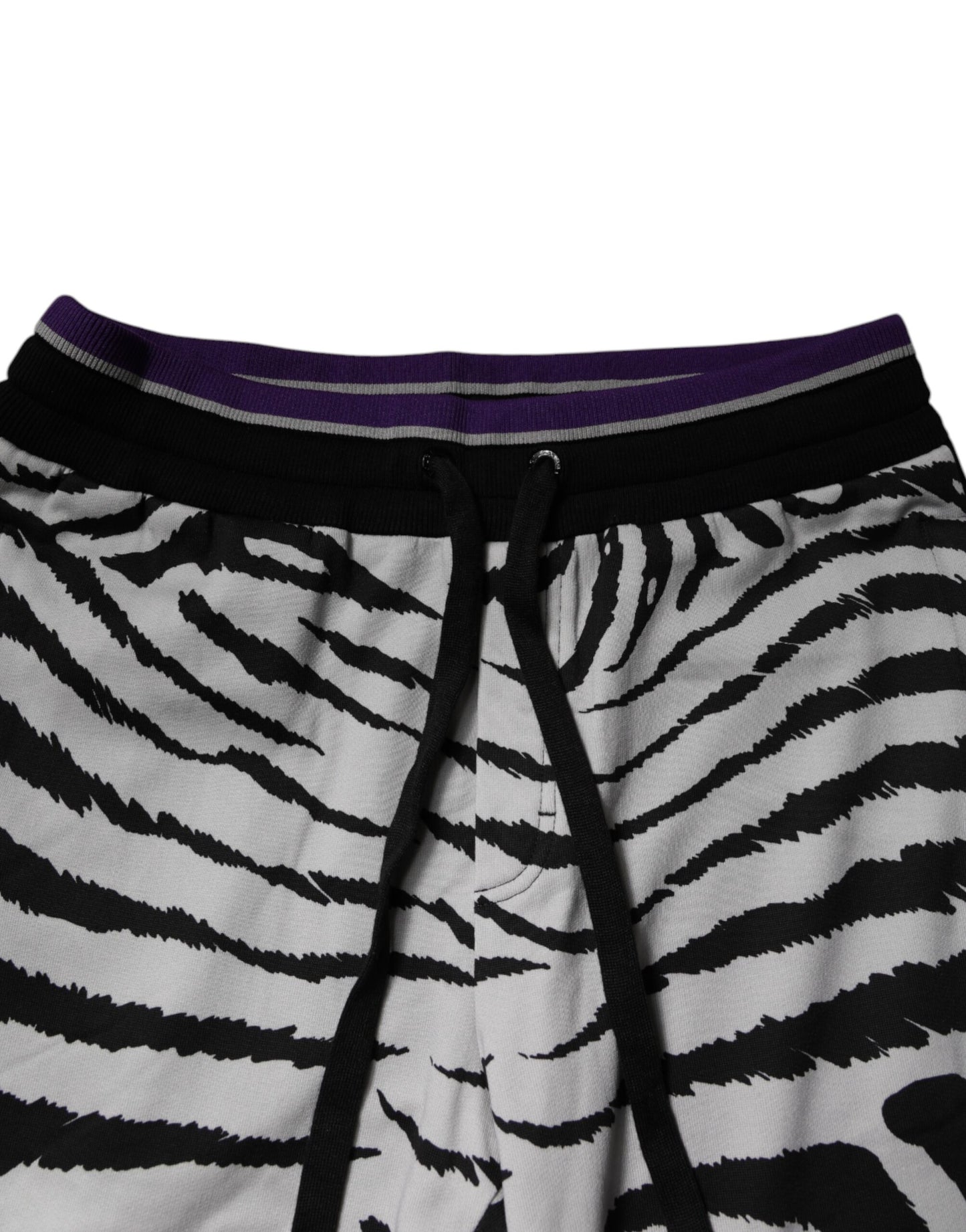 Black White Zebra Men Jogger Sweatpants Pants