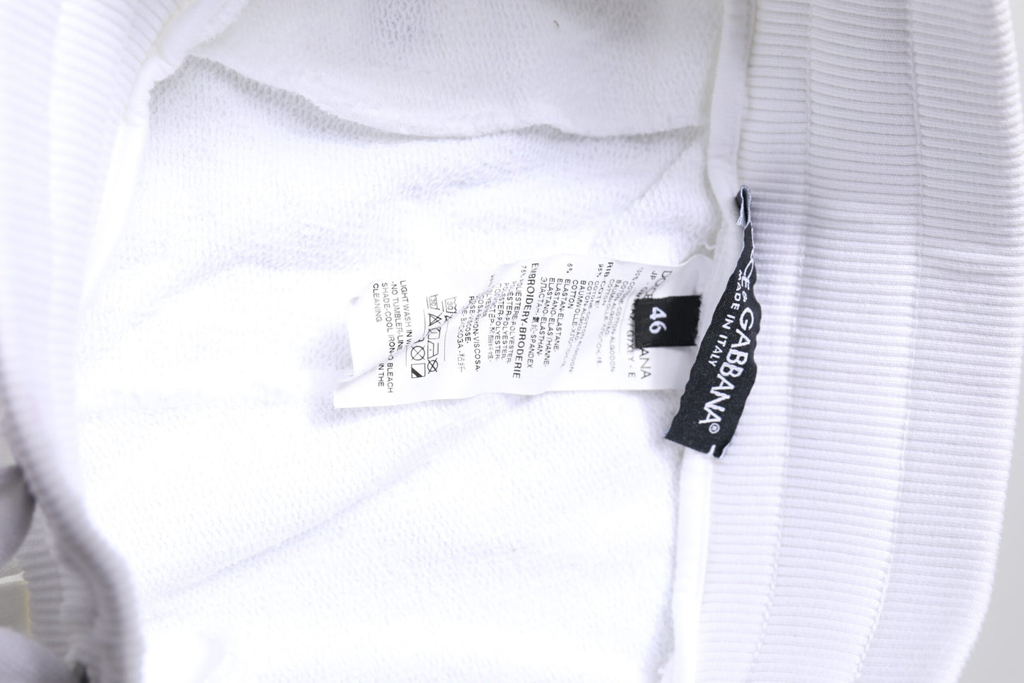 White Logo Patch Men Skinny Sweatpants Pants