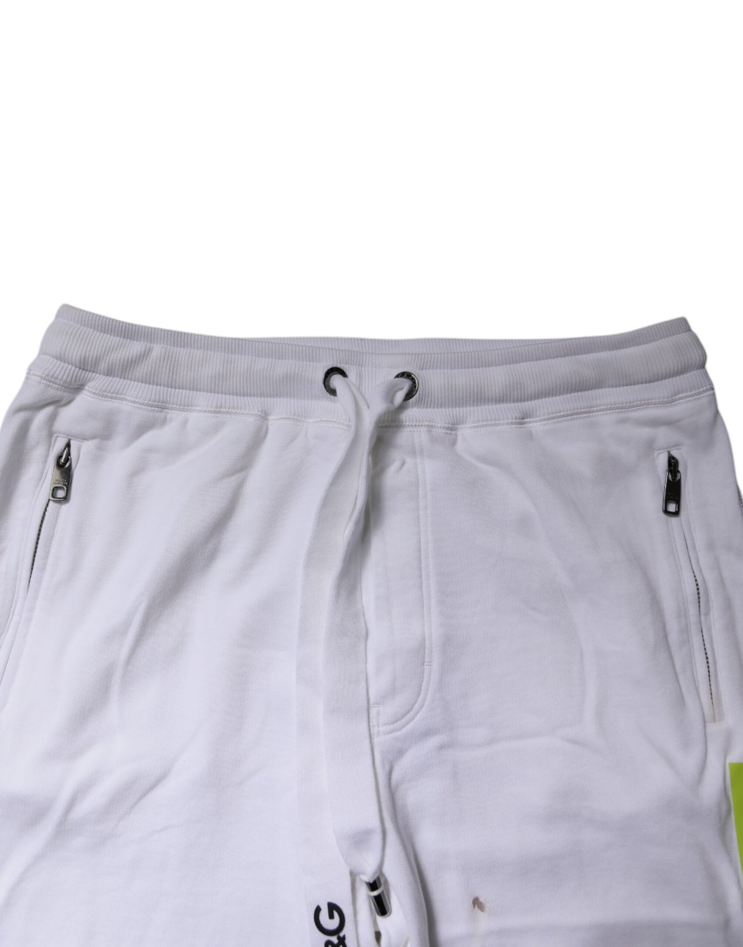 White Logo Tape Jogger Cotton Sweatpants Pants