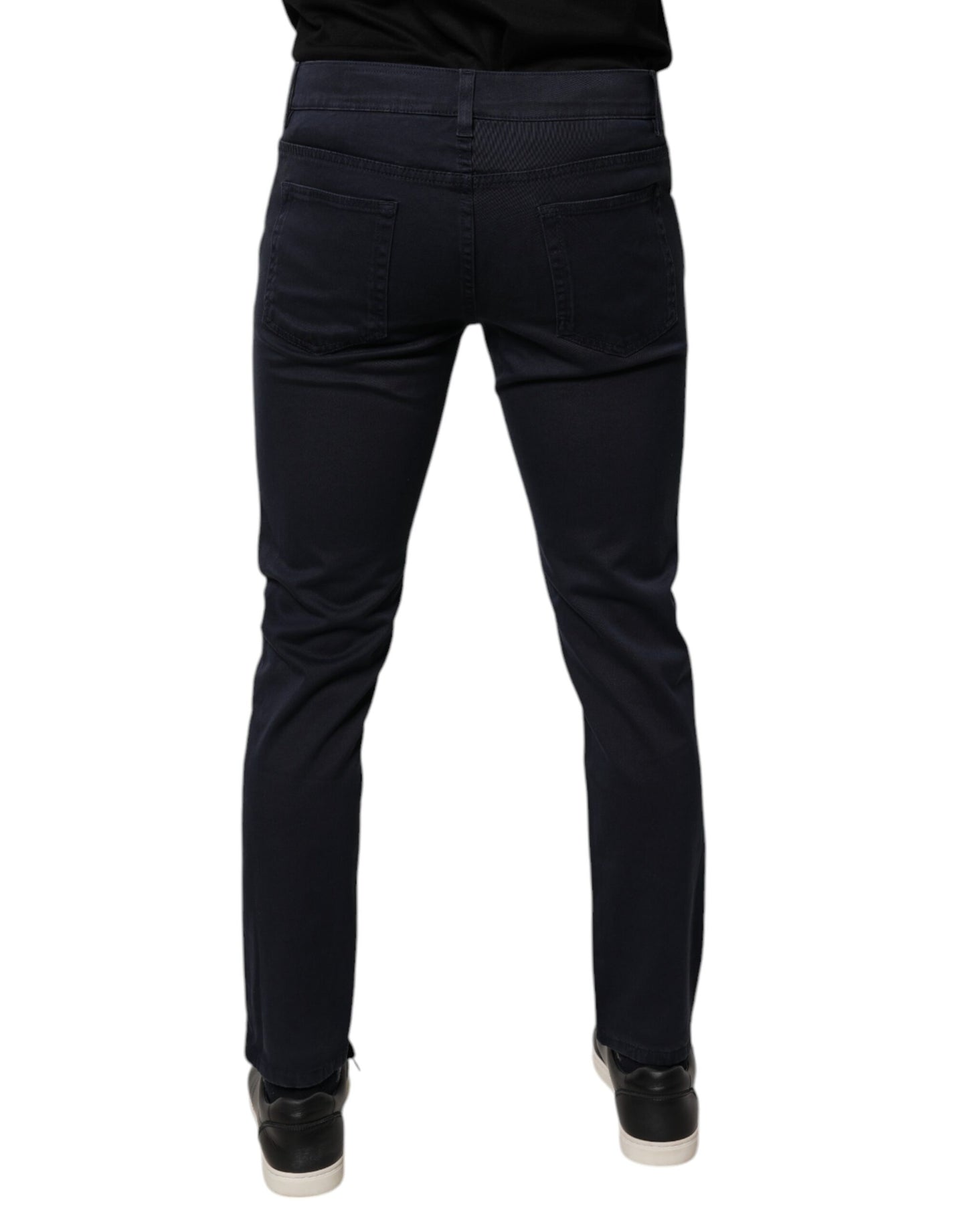 Dark Blue GOLD Cotton Skinny Men Denim Jeans
