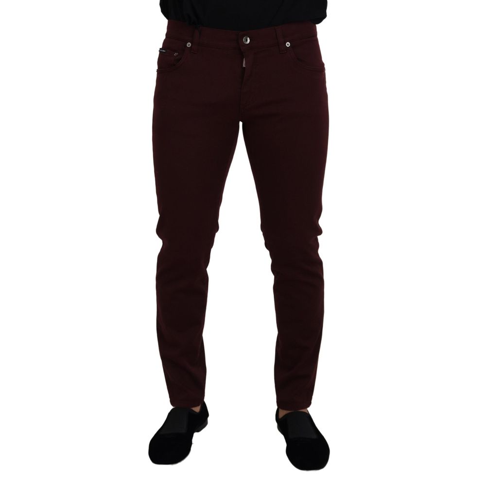 Bordeaux Cotton Jeans & Pant