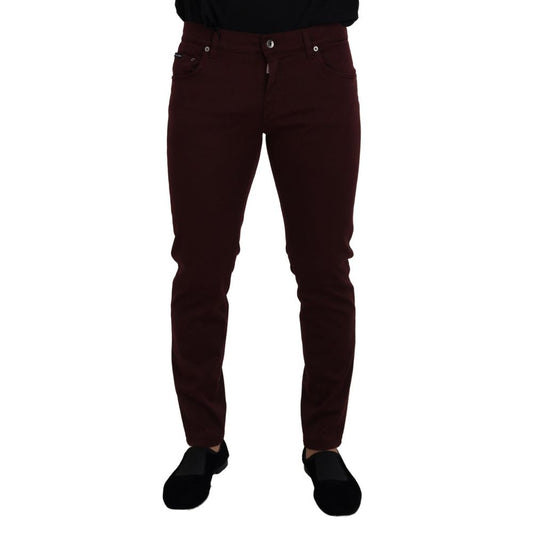 Bordeaux Cotton Jeans & Pant