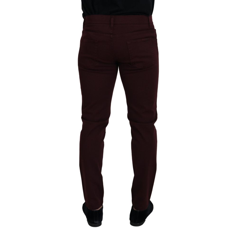 Bordeaux Cotton Jeans & Pant