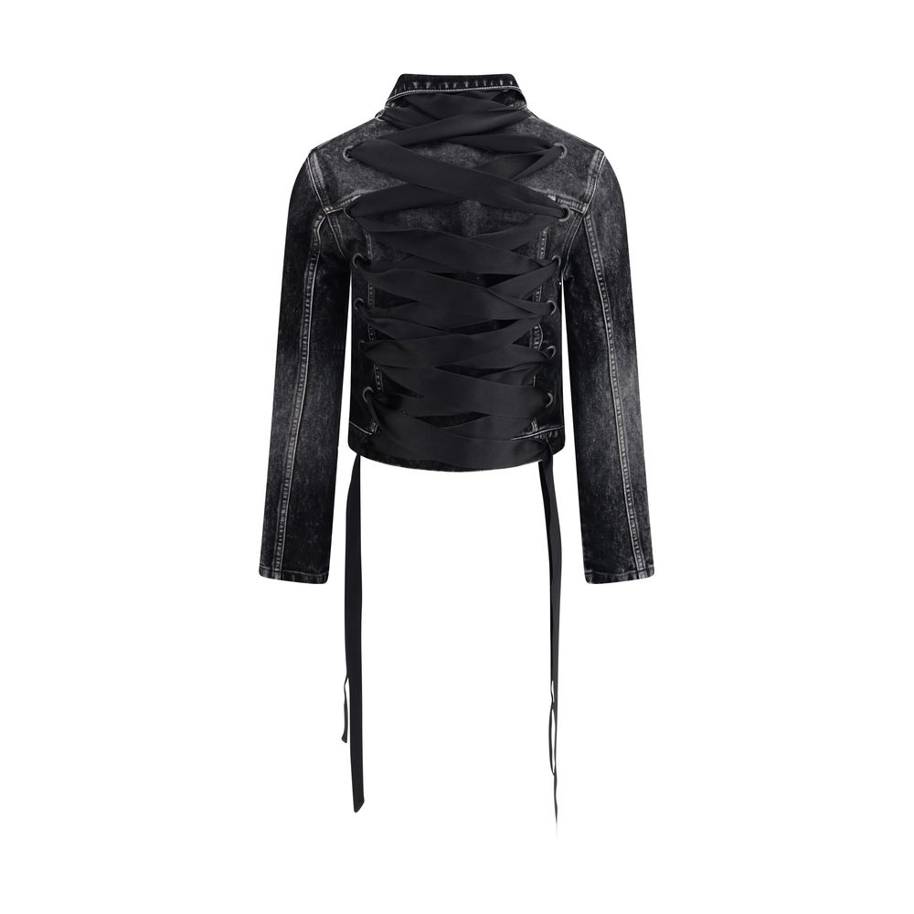 Denim Jacket with ribbon