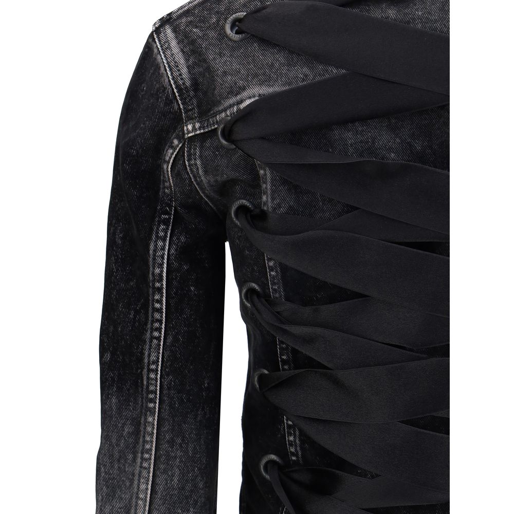 Denim Jacket with ribbon