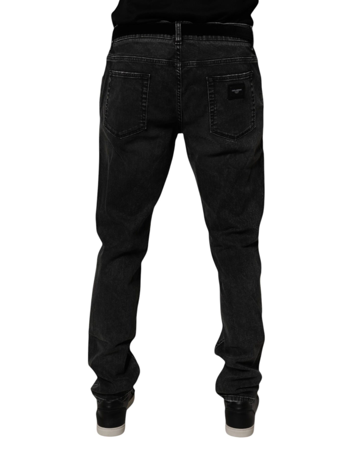 Dolce & Gabbana Black Cotton Stretch Men Skinny Denim Jeans
